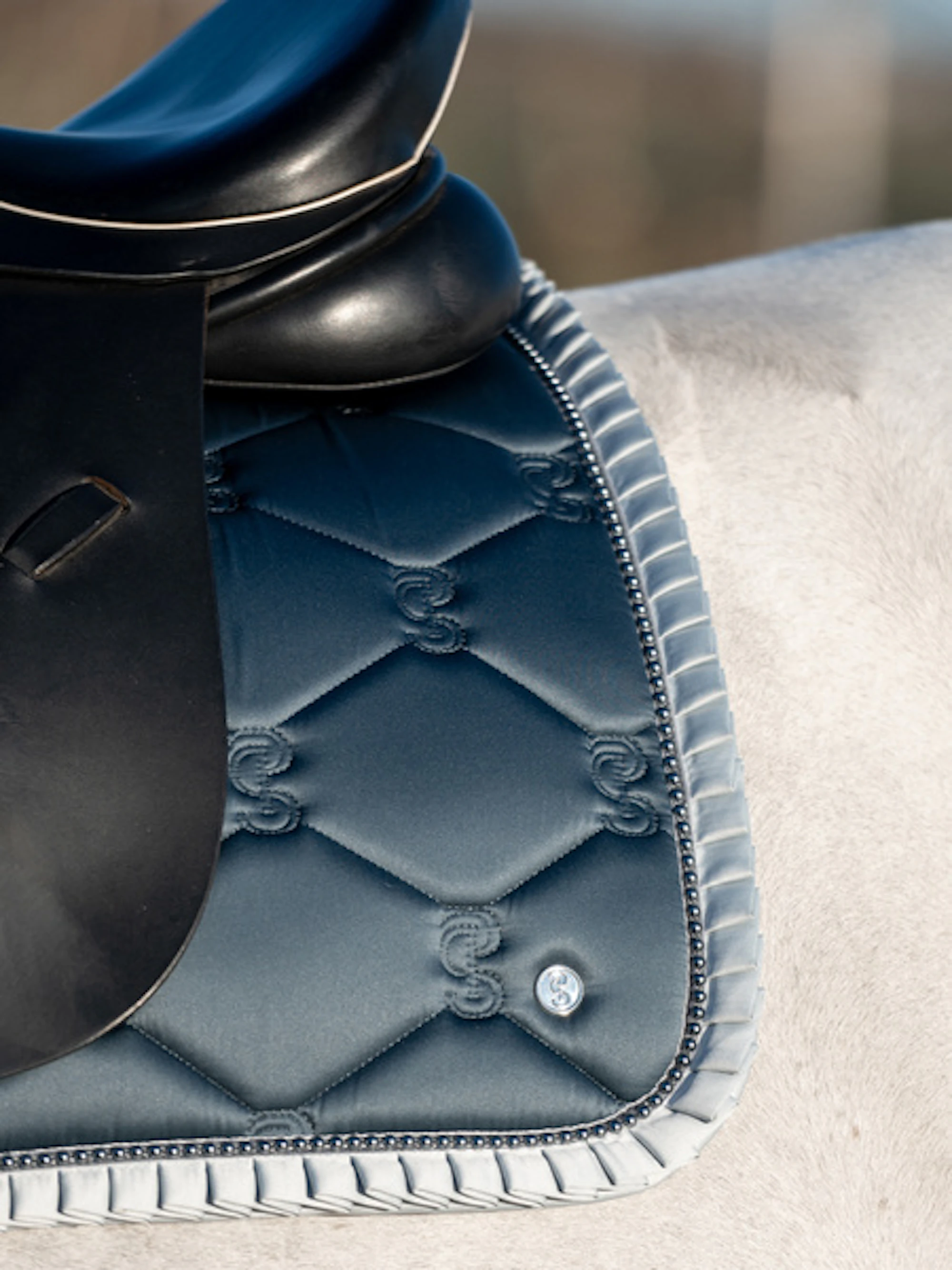 Saddle Pad Dressage Ruffle Pearl Saddle Pad Dressage Ruffle Pearl