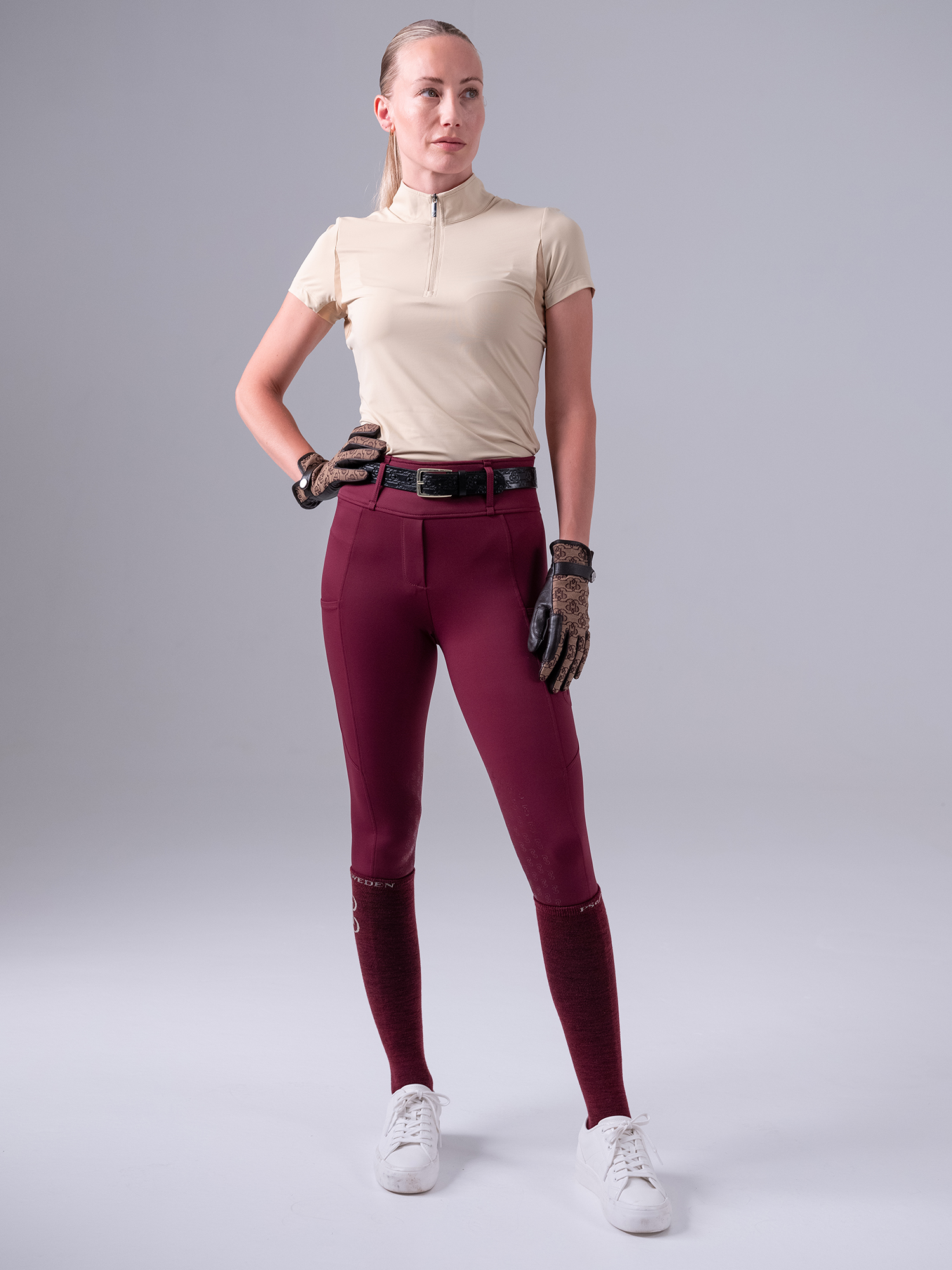 Katja Compression Knee-Patch Riding Tights