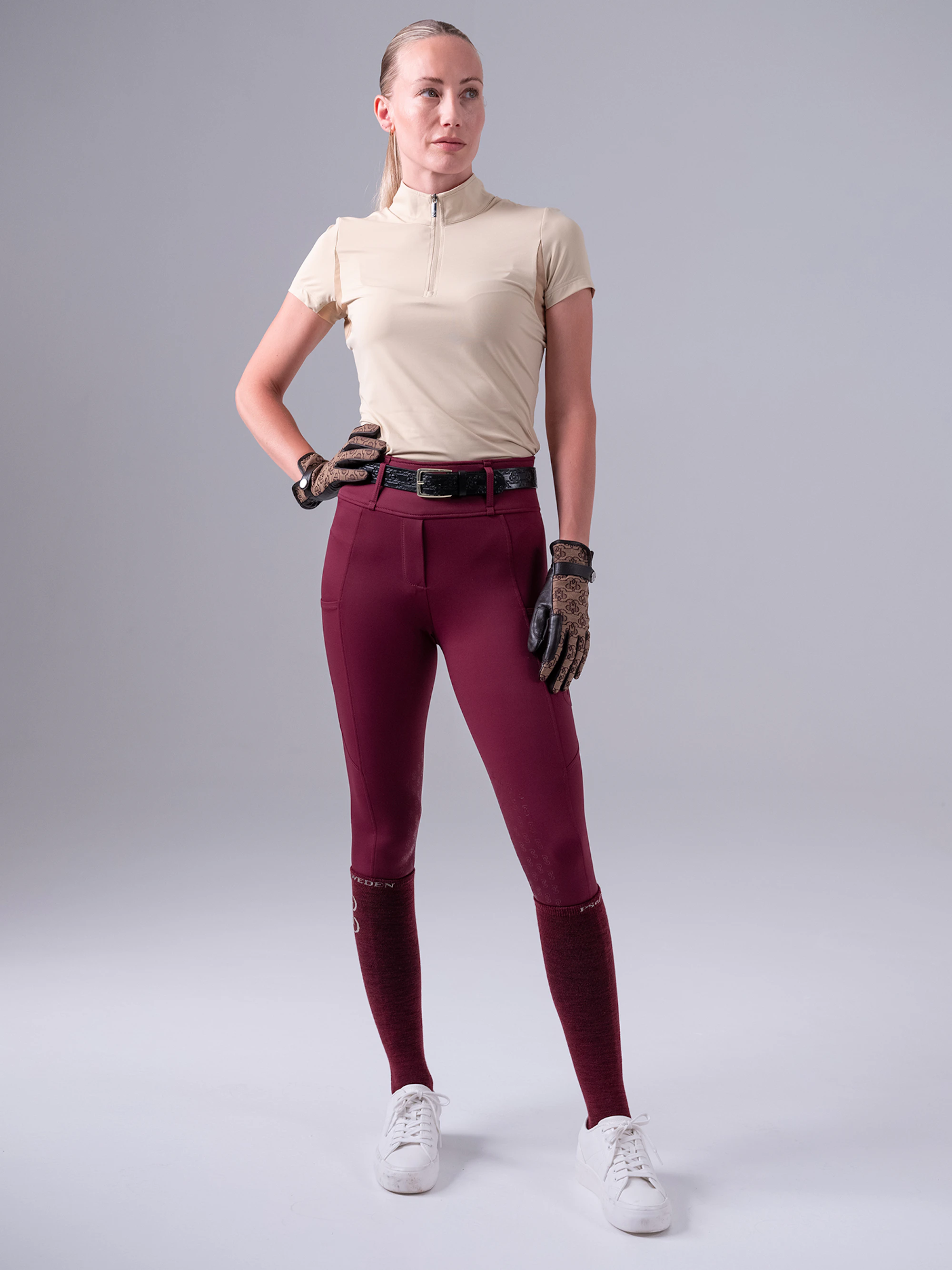 Katja Compression Knee-Patch Riding Tights Katja Compression Knee-Patch Riding Tights