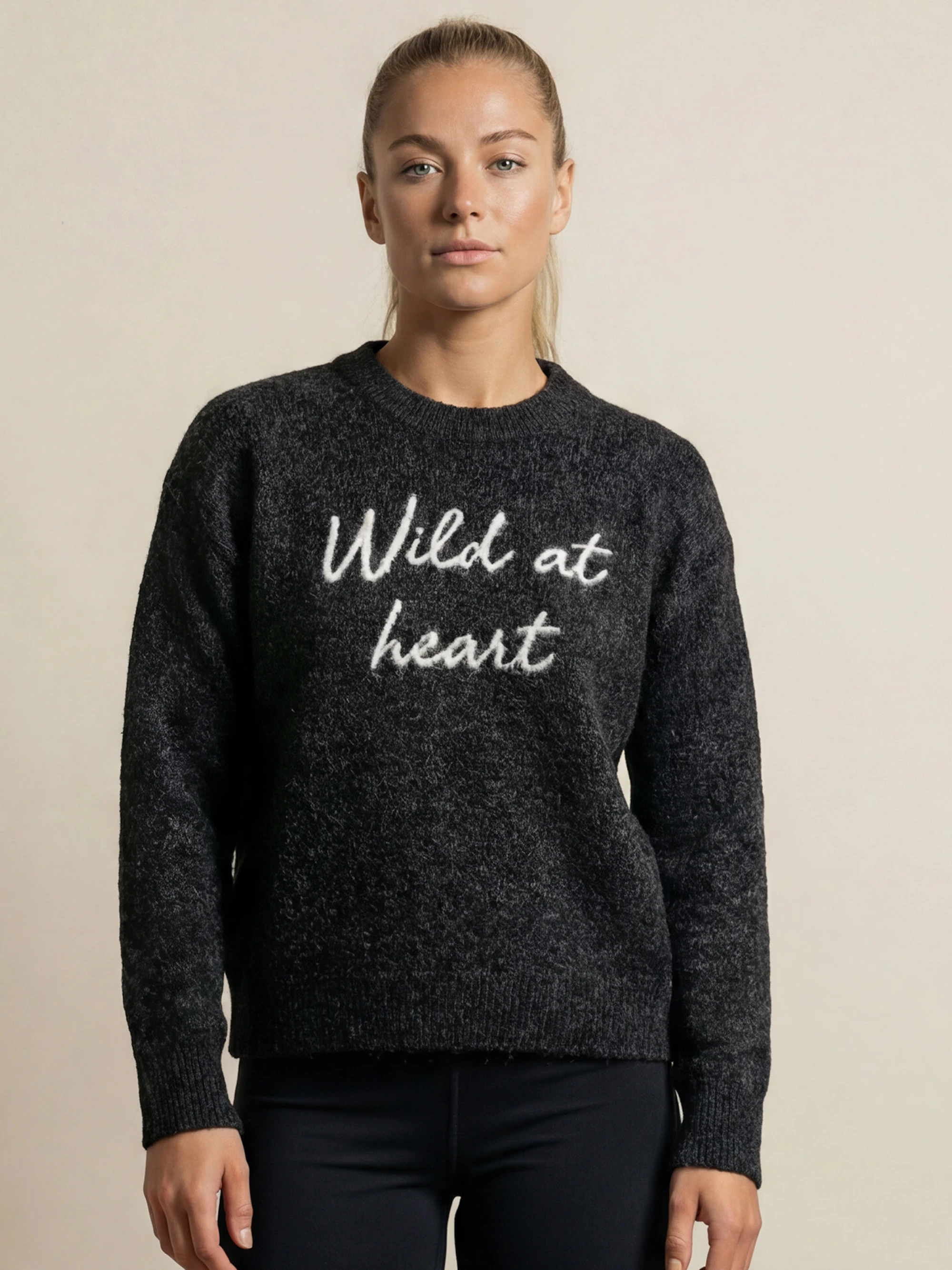 Quote Intarsia Mohair Crewneck Quote Intarsia Mohair Crewneck