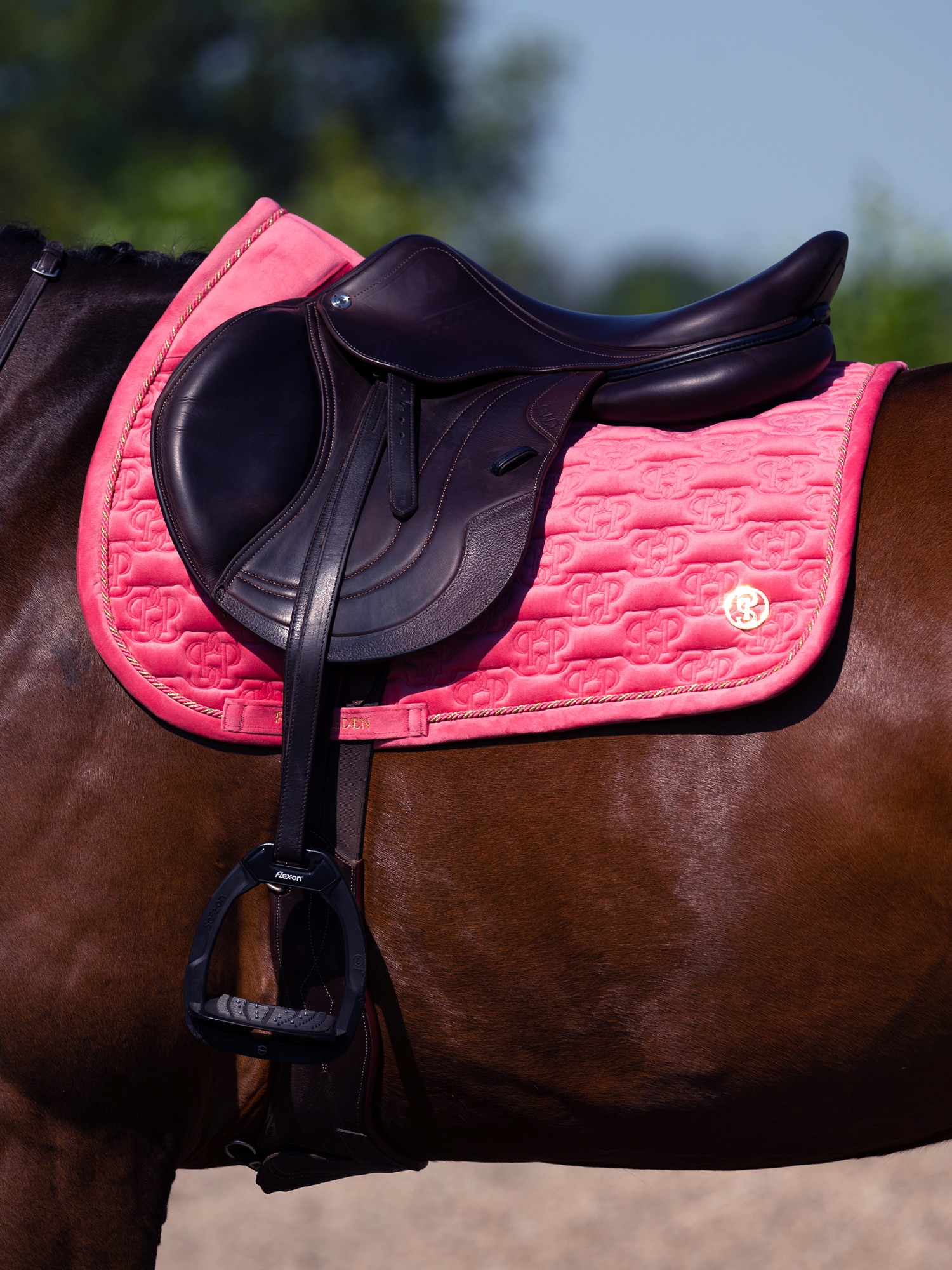 Saddle Pad Velvet Monogram Jump