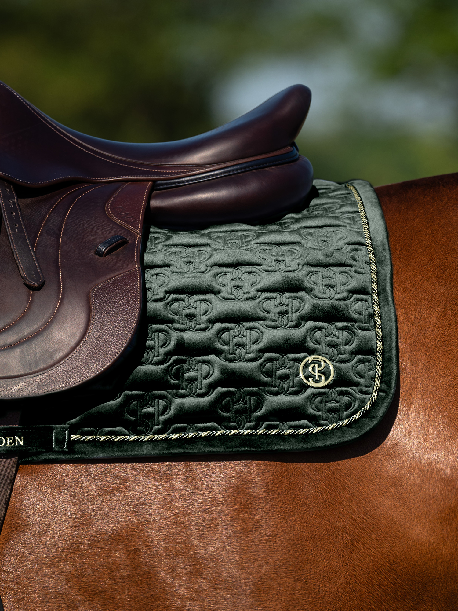 Saddle Pad Velvet Monogram Jump