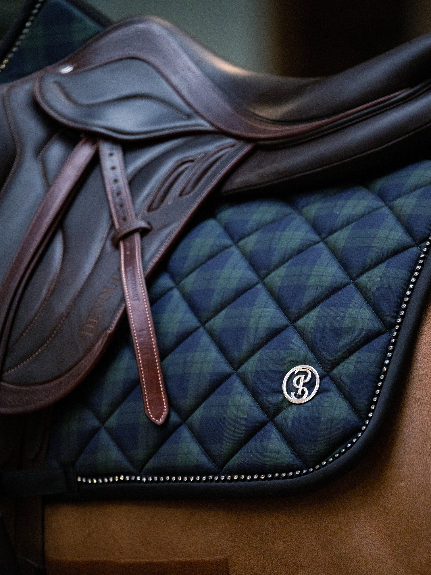 Tartan Checked Saddle Pad Jump
