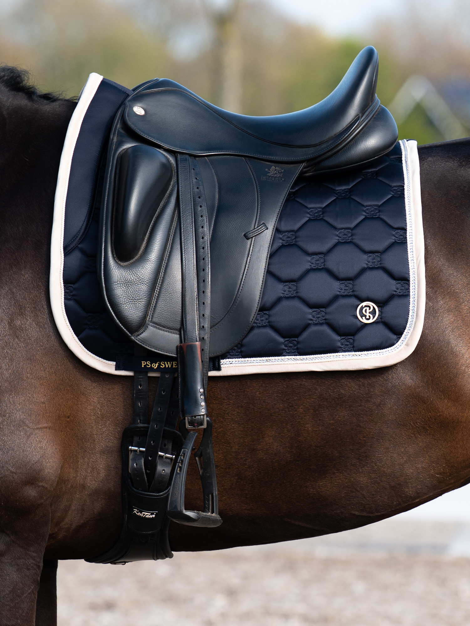 Vintage Monogram Dressage Saddle Pad