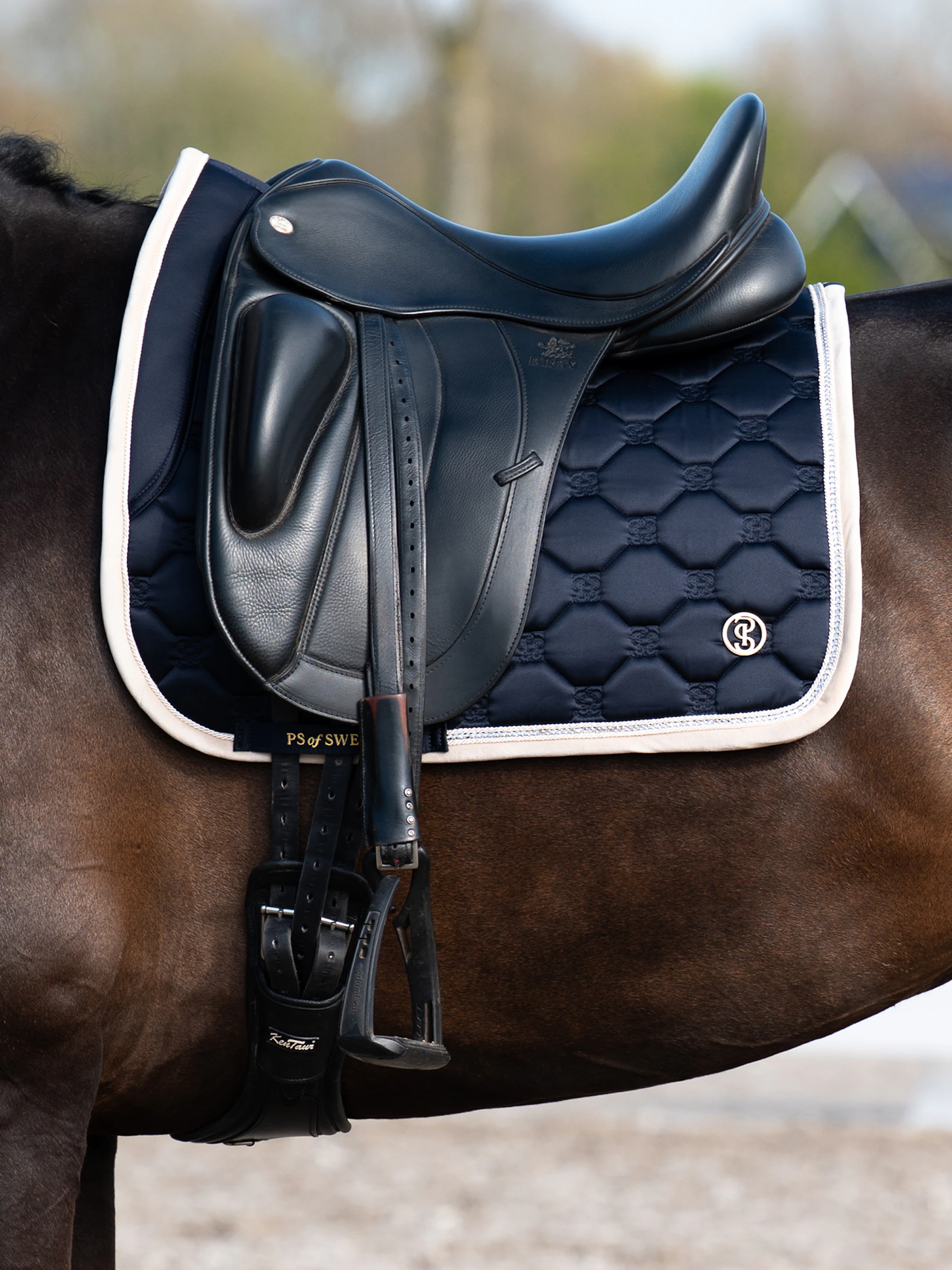 Vintage Monogram Dressage Saddle Pad Vintage Monogram Dressage Saddle Pad