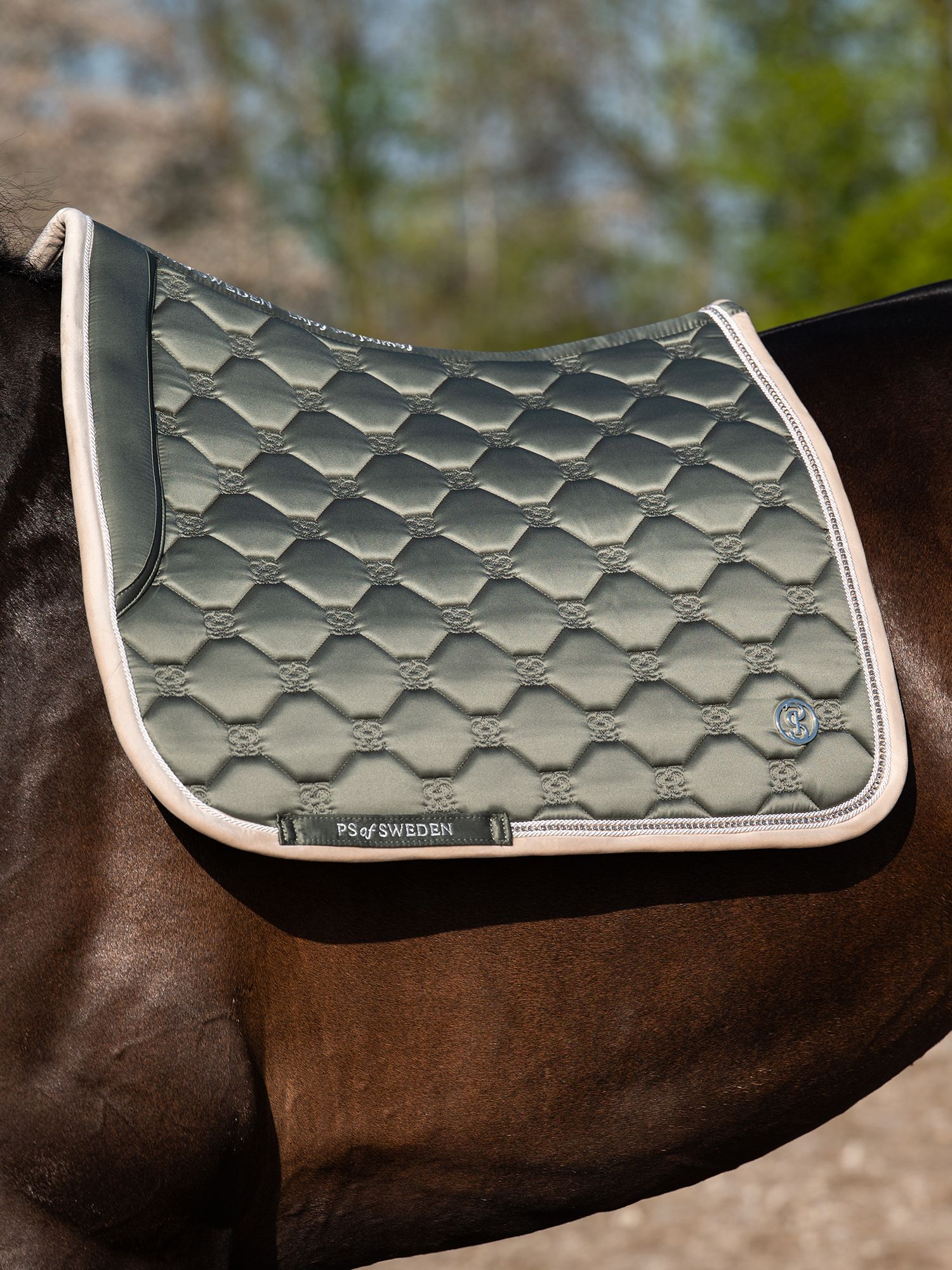 Vintage Monogram Dressage Saddle Pad