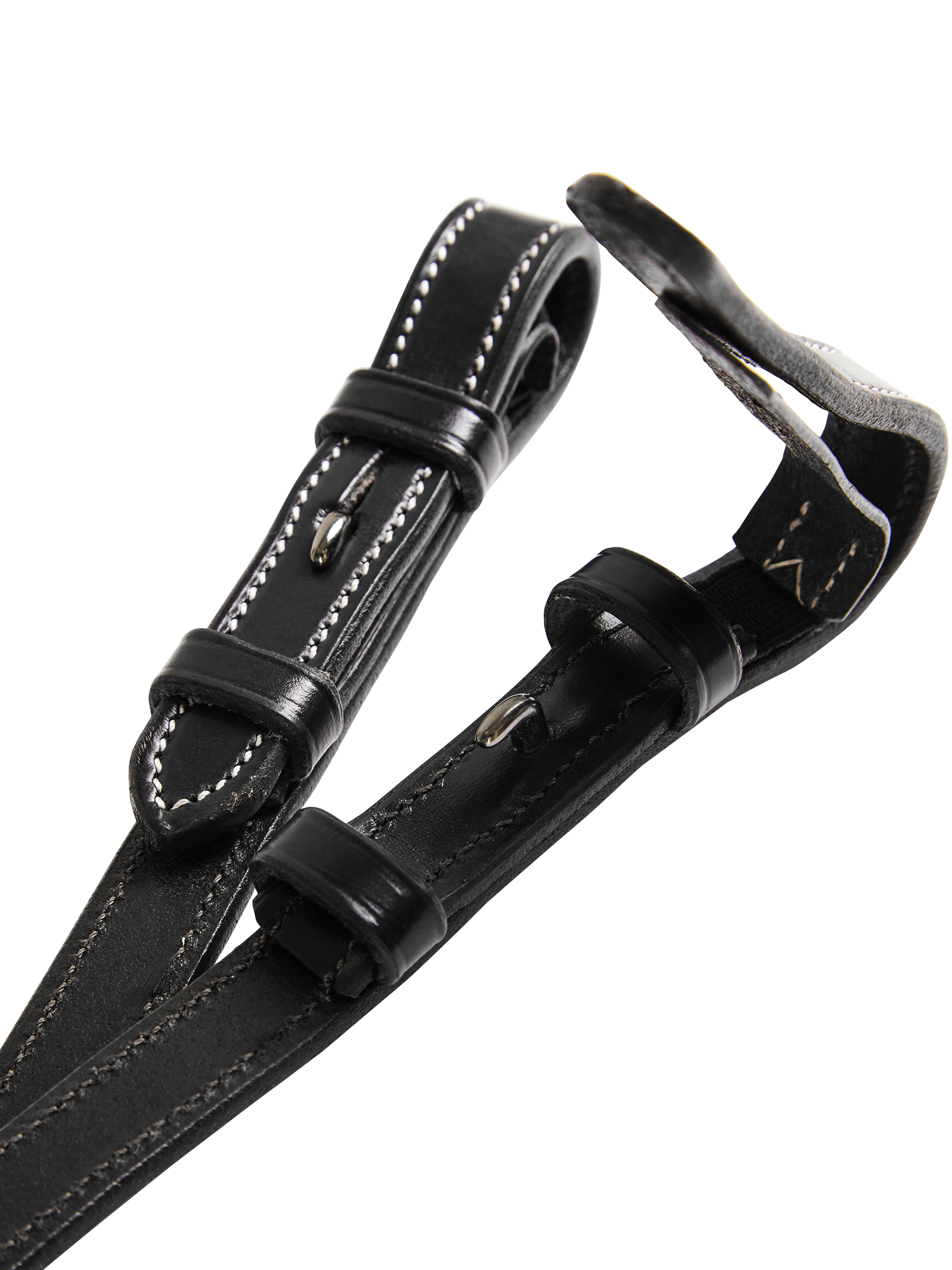 Reins Dressage Softy / Supergrip Flat Black White