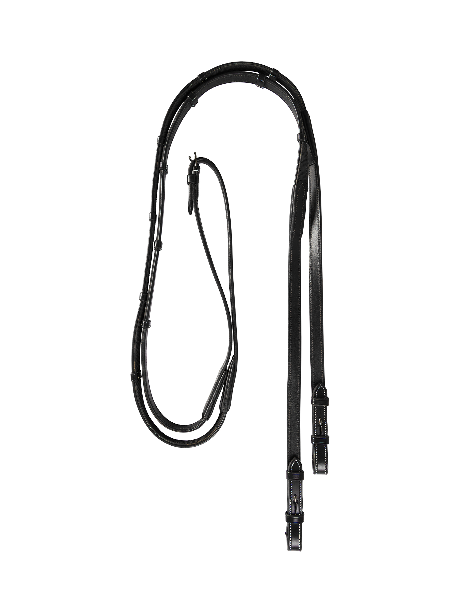 Reins Dressage Softy / Supergrip Flat Black White