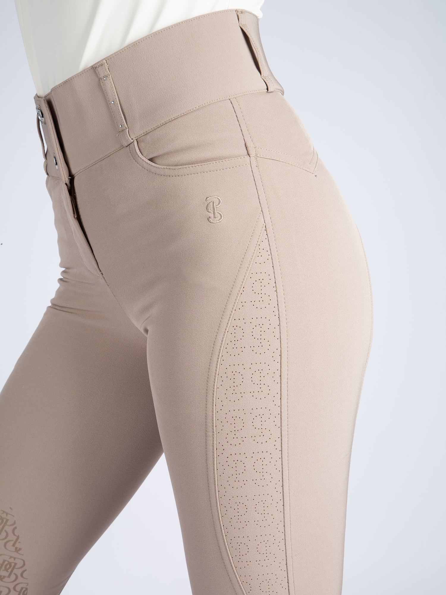 Zephyra Laser Cut Half Grip Breeches