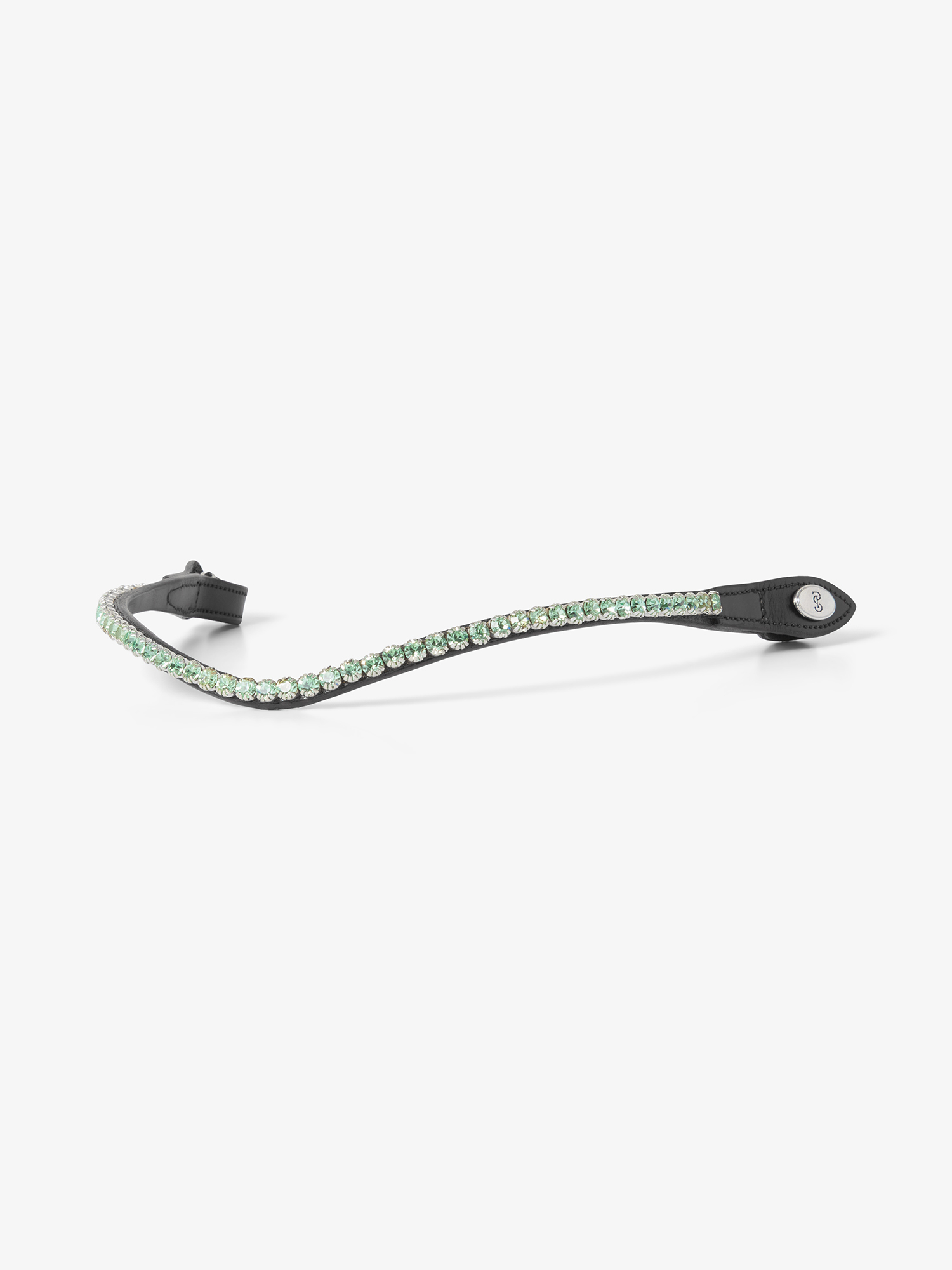 Browband Slim Arctic Aqua Black Leather