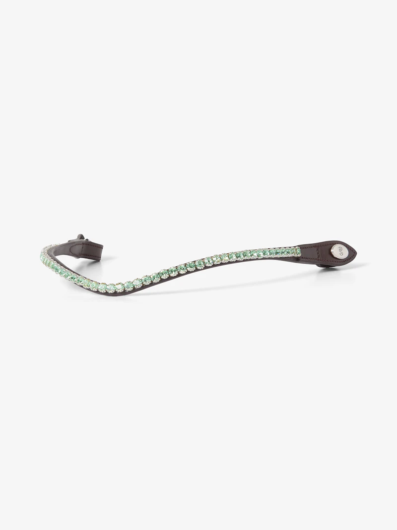 Browband Slim Arctic Aqua Brown Leather Browband Slim Arctic Aqua Brown Leather