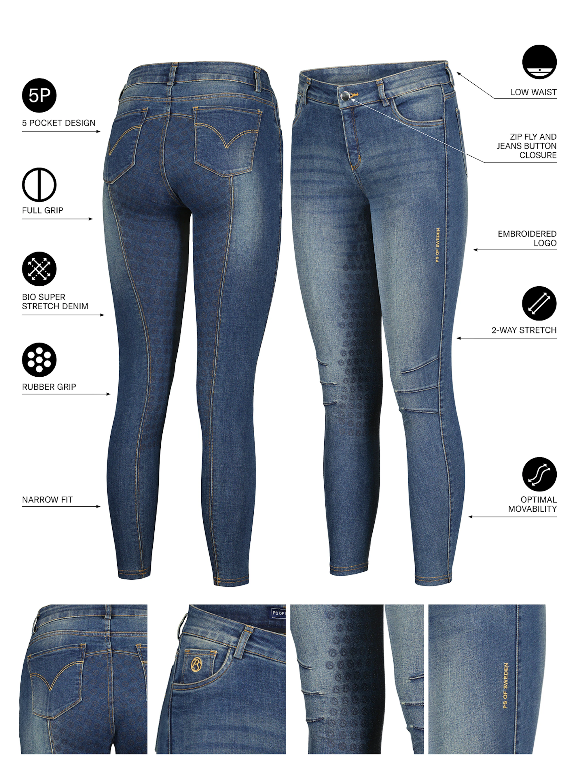 Maggie Full Seat Denim Breeches Maggie Full Seat Denim Breeches