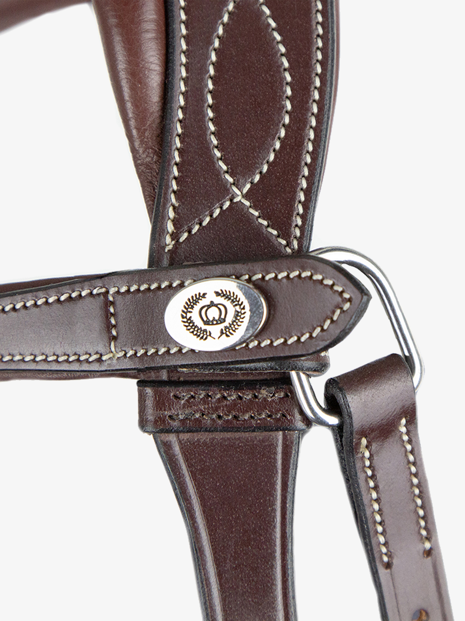 Throatlatch with White Stitches