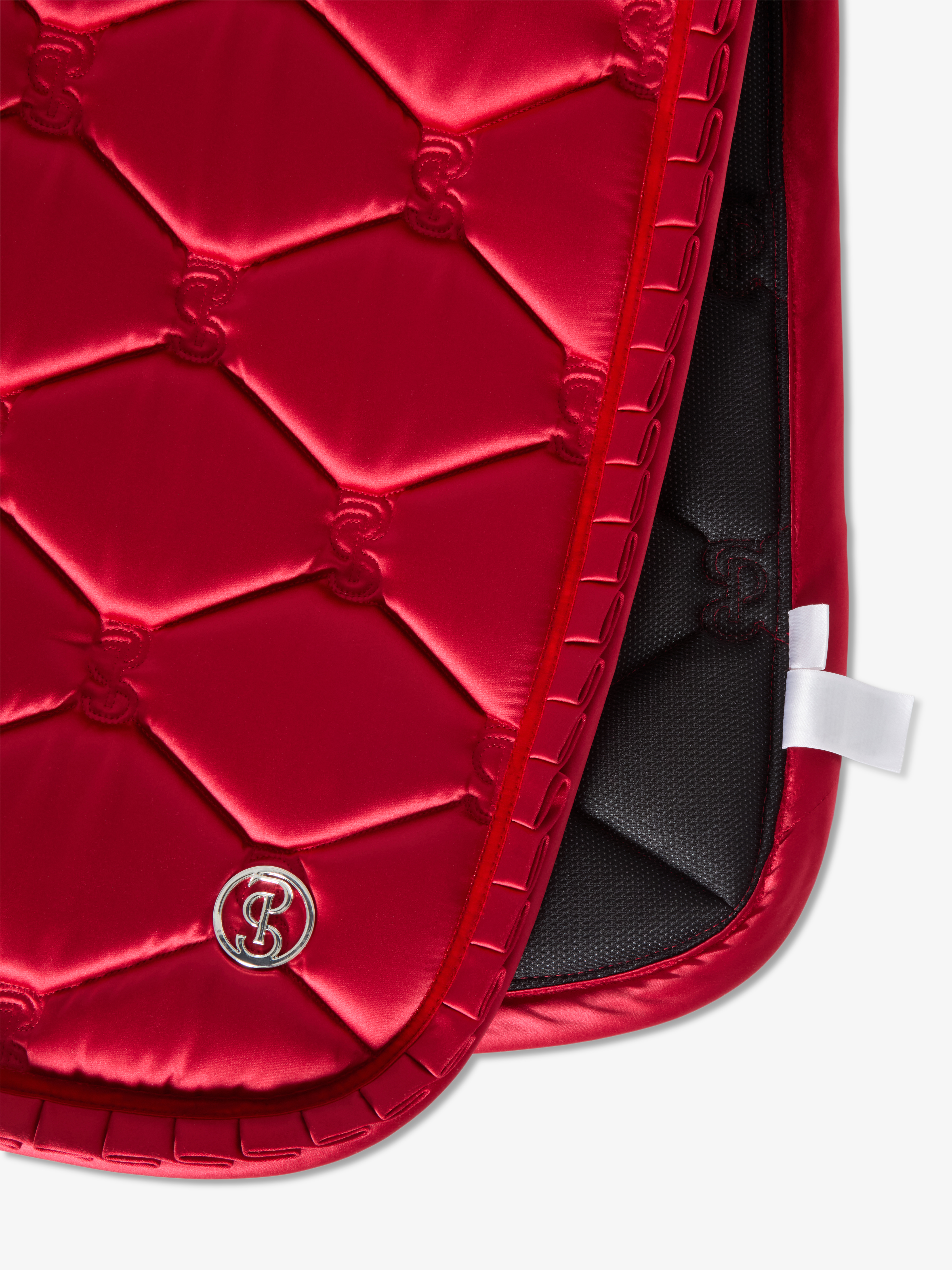 Saddle Pad Dressage Ruffle Cranberry Red