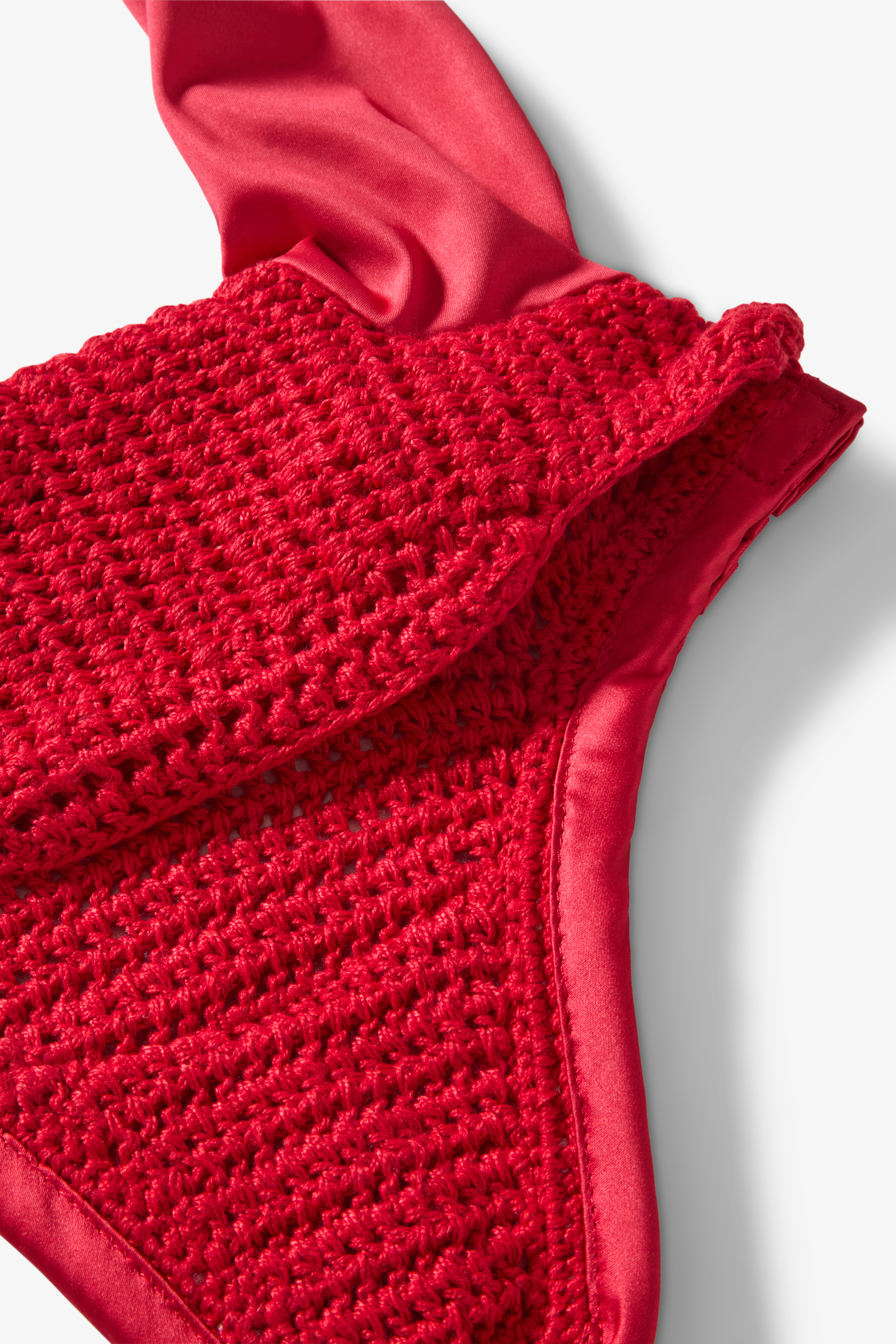 Ear Bonnet Ruffle Cranberry Red