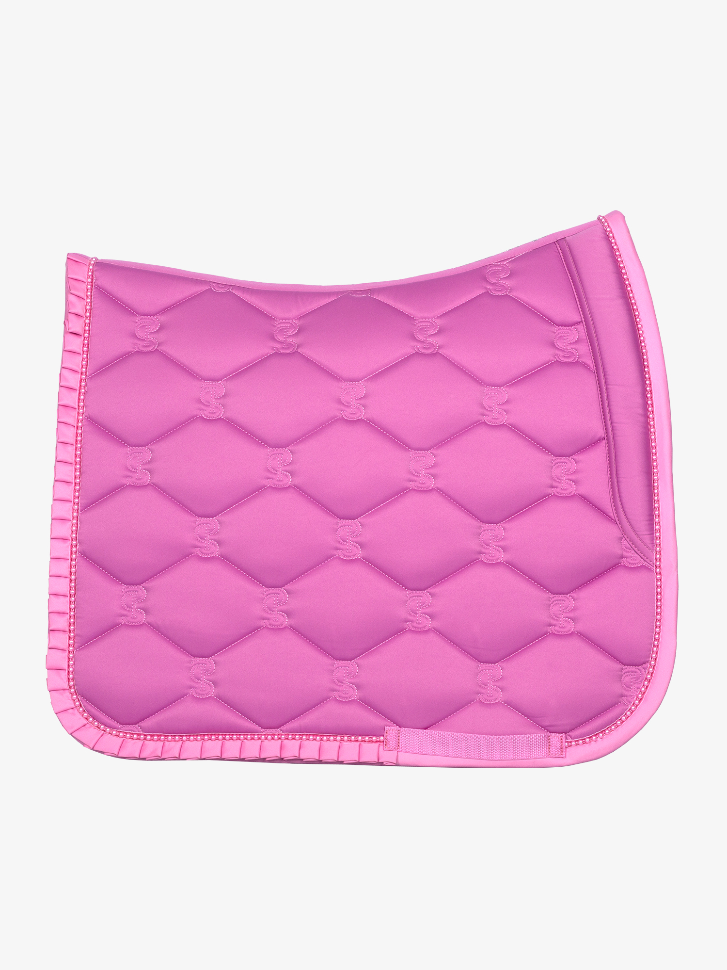 Saddle Pad Dressage Ruffle Pearl Bright Magenta • PS of Sweden 
