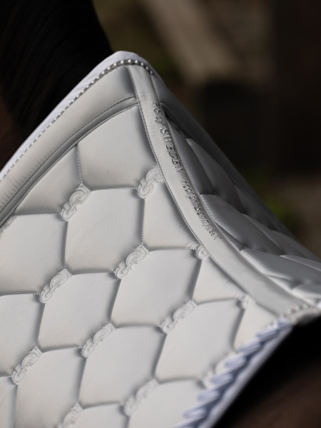 Saddle Pad Dressage Ruffle Pearl