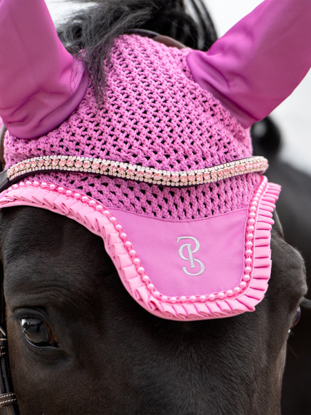 Ear Bonnet Ruffle Pearl