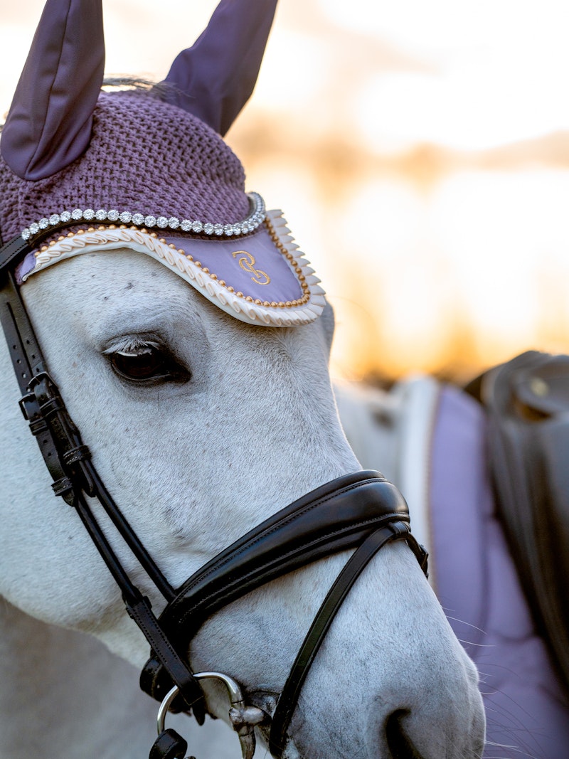 Ear Bonnet Ruffle Pearl Ear Bonnet Ruffle Pearl