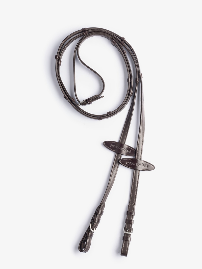 GP Bridle with Brown Padding + Reins Softy / Supergrip