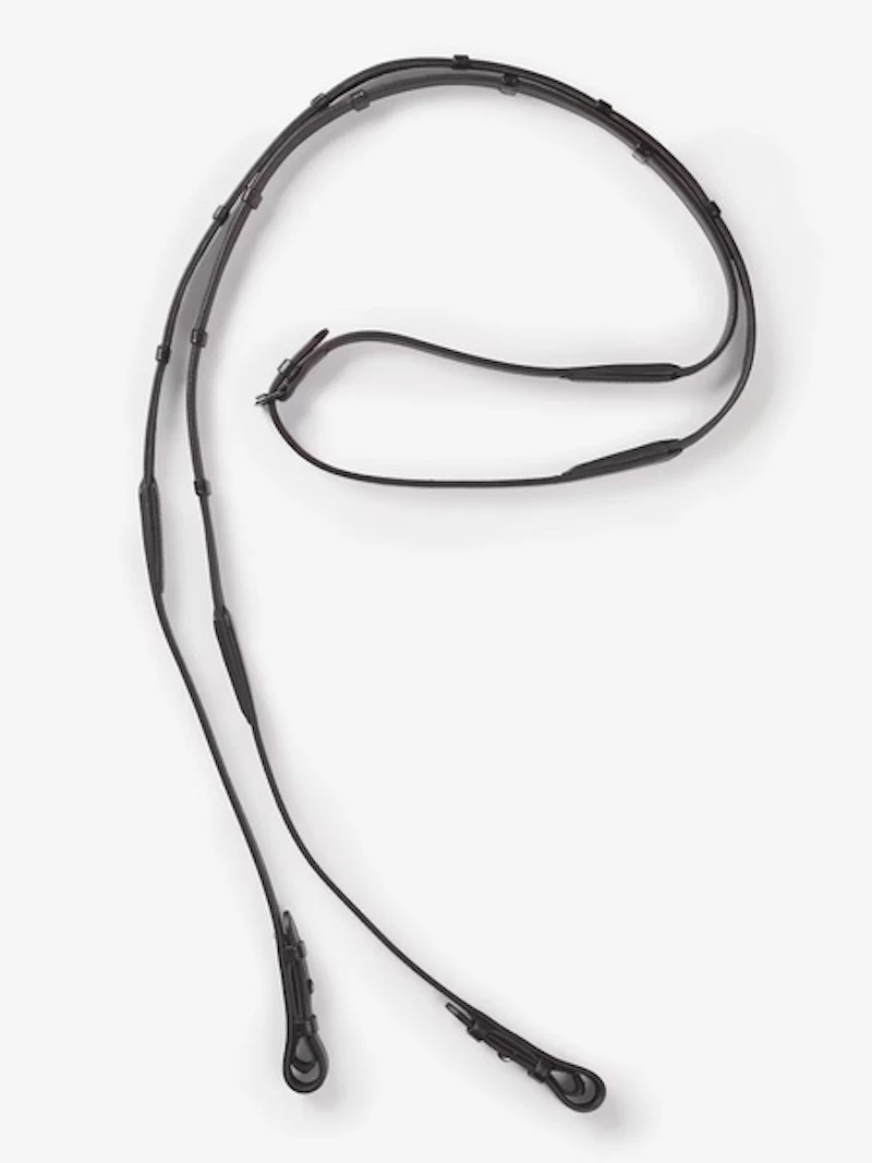 Passage Lacqured Double Bridle + Dubai Flat Dressage Reins Passage Lacqured Double Bridle + Dubai Flat Dressage Reins