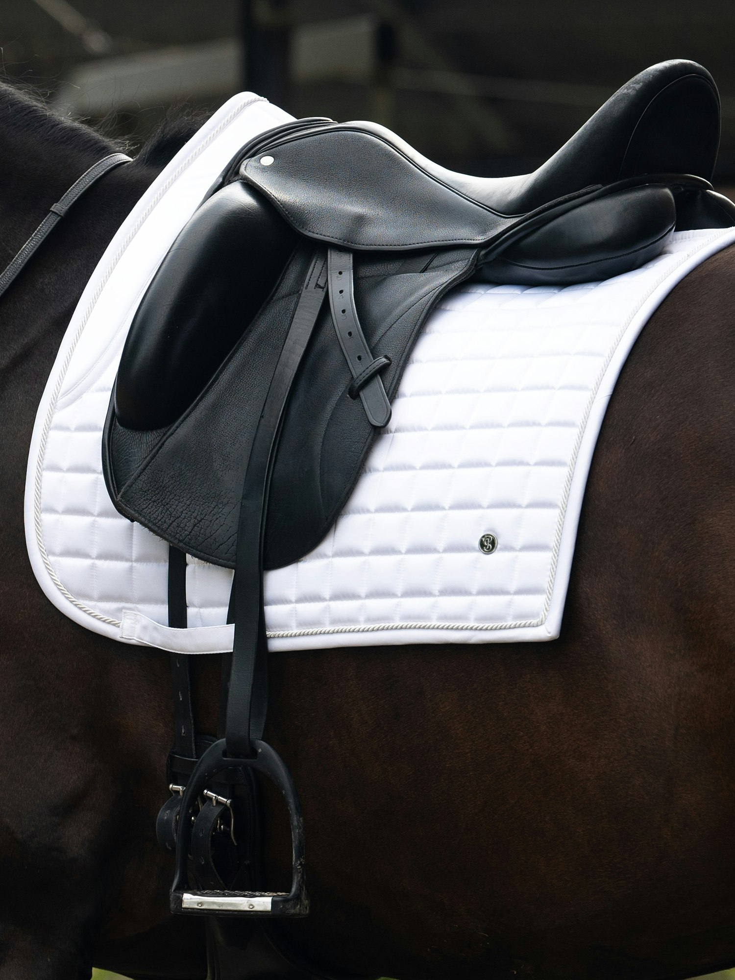 Dressage Saddle Pad Modern White Perfection