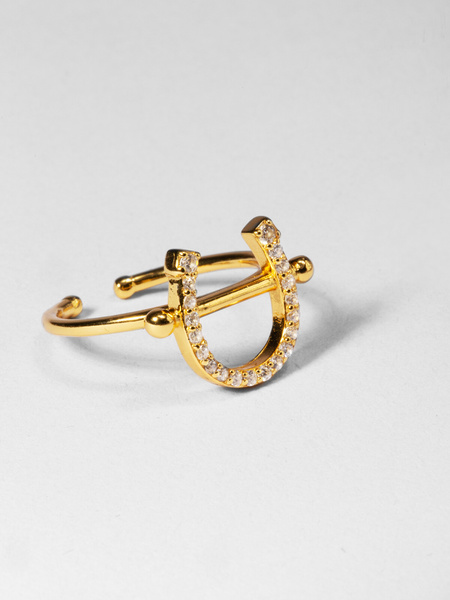 Pierced Horse Shoe Ring