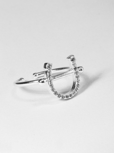 Pierced Horse Shoe Ring