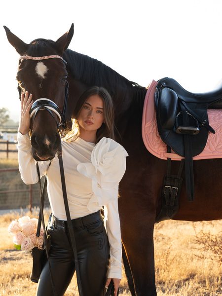 Rose Quilt Dressage Saddle Pad
