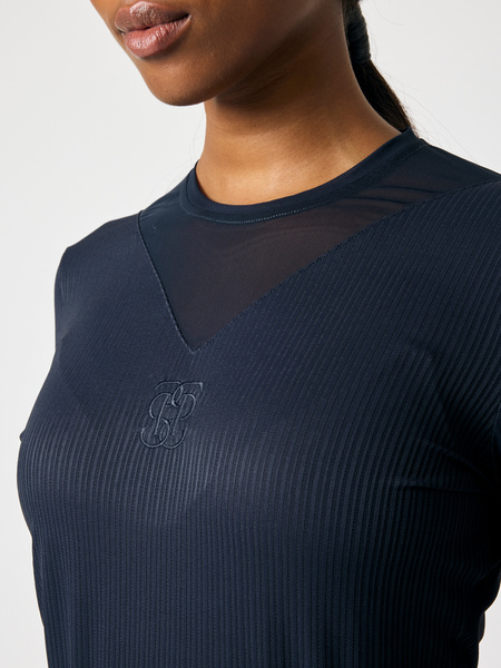 Leandra Striped Mesh Top