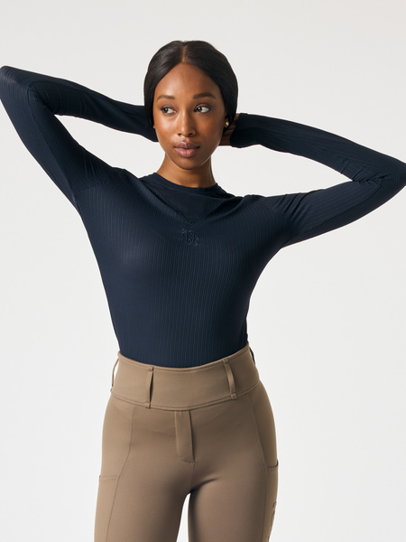 Leandra Striped Mesh Top