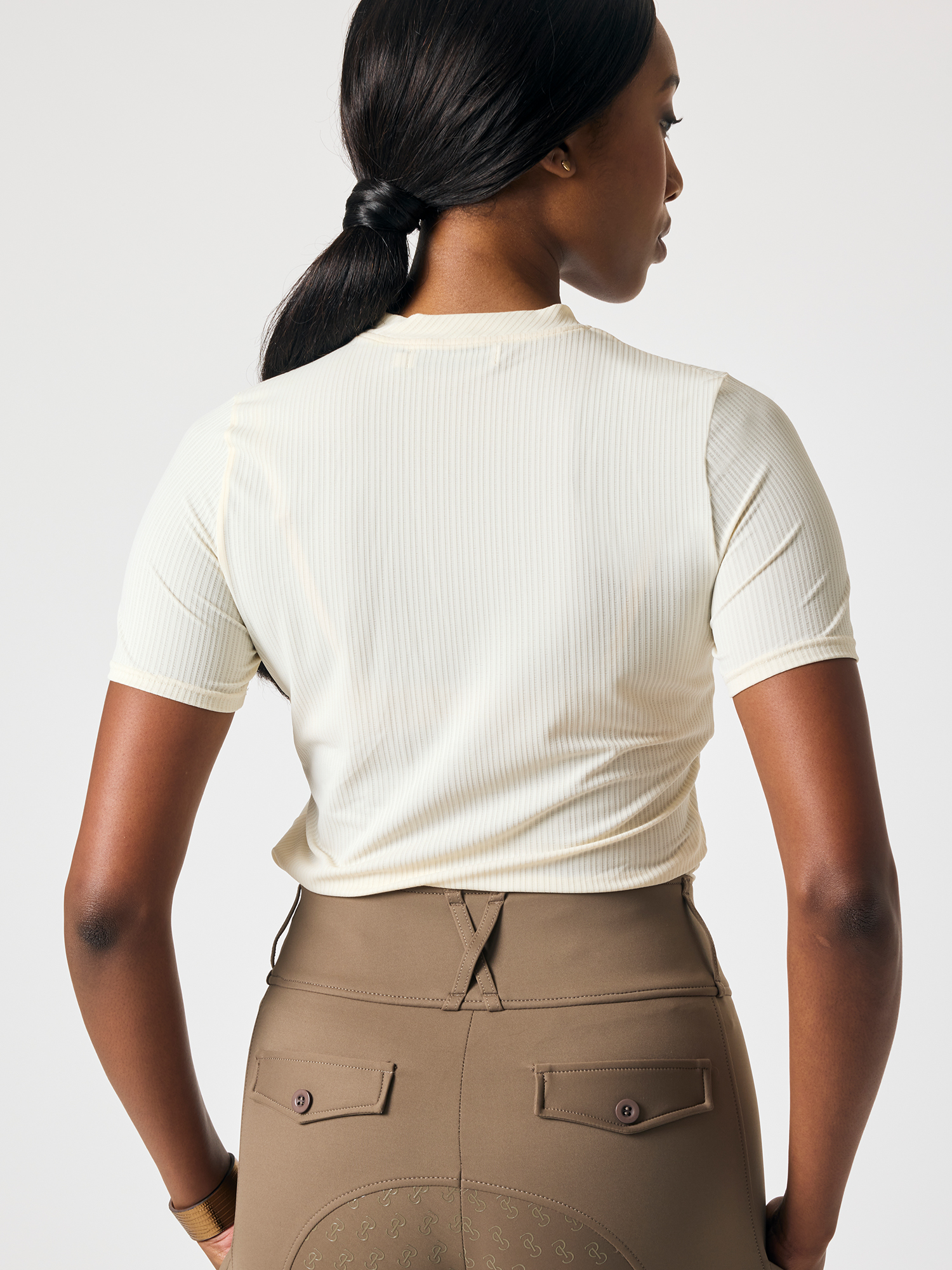 Courtney Striped Mesh T-shirt