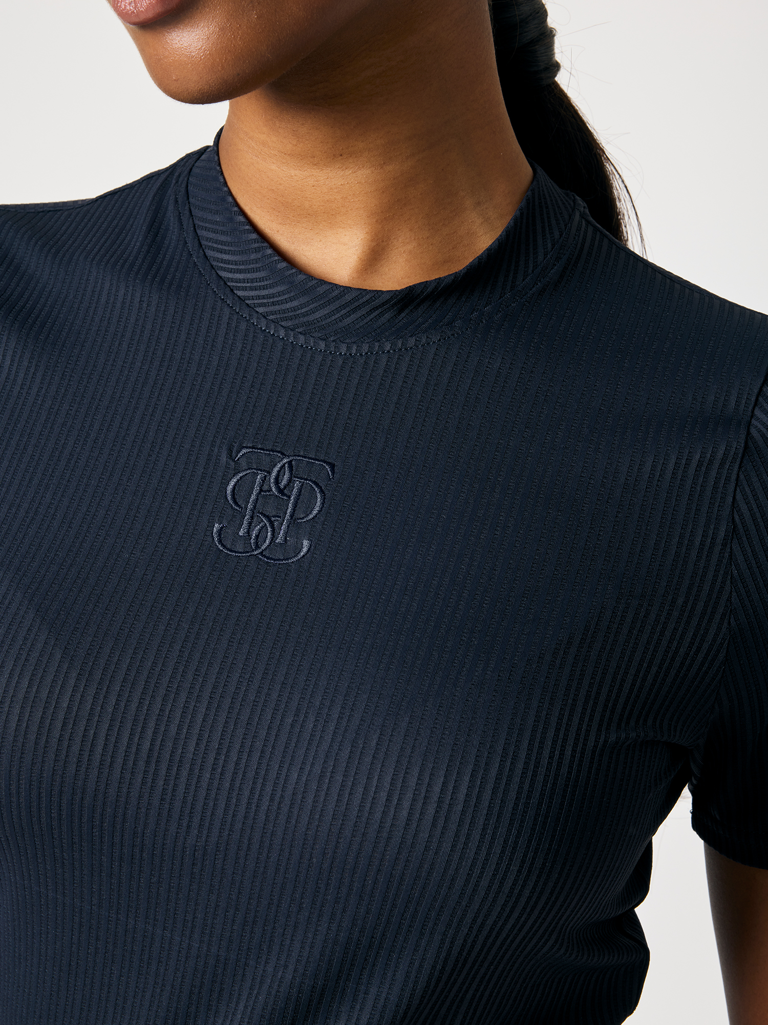 Courtney Striped Mesh T-shirt