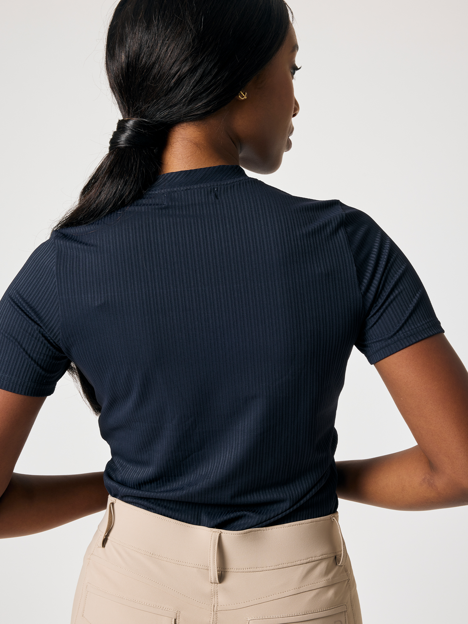 Courtney Gestreiftes Mesh Top