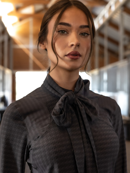 Delilah Bow Mesh Top