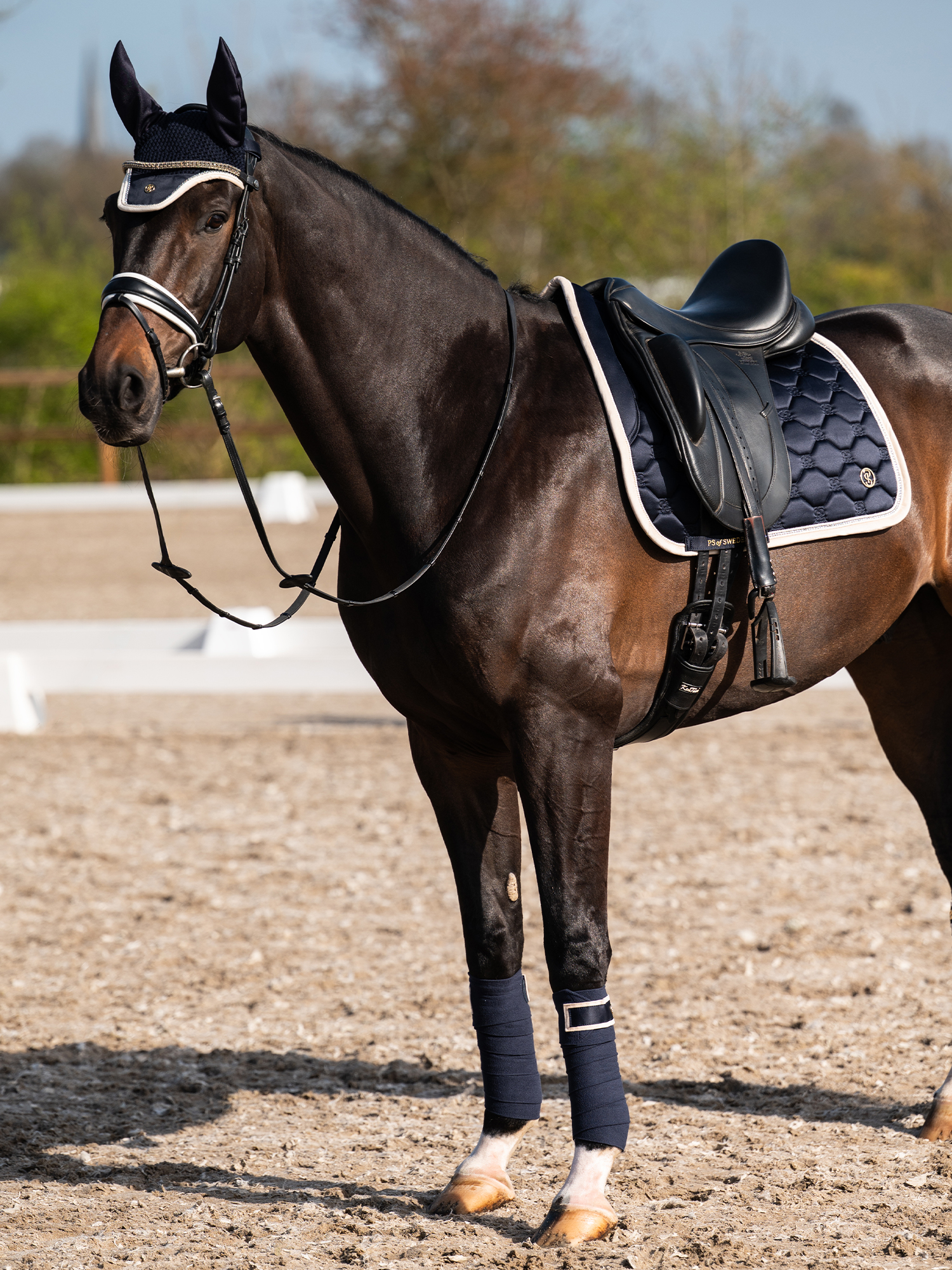 Vintage Monogram Dressage Saddle Pad