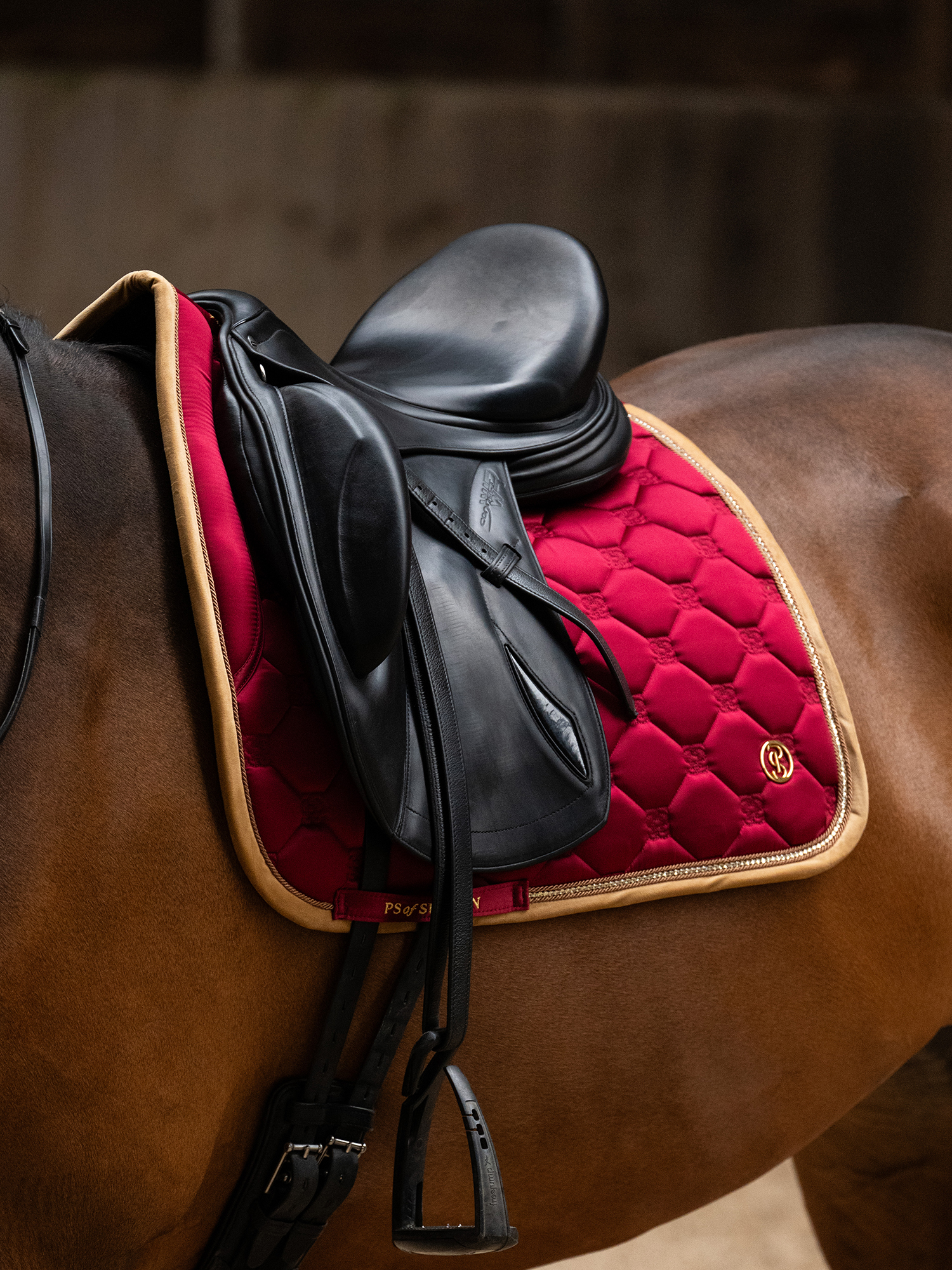 Vintage Monogram Dressage Saddle Pad