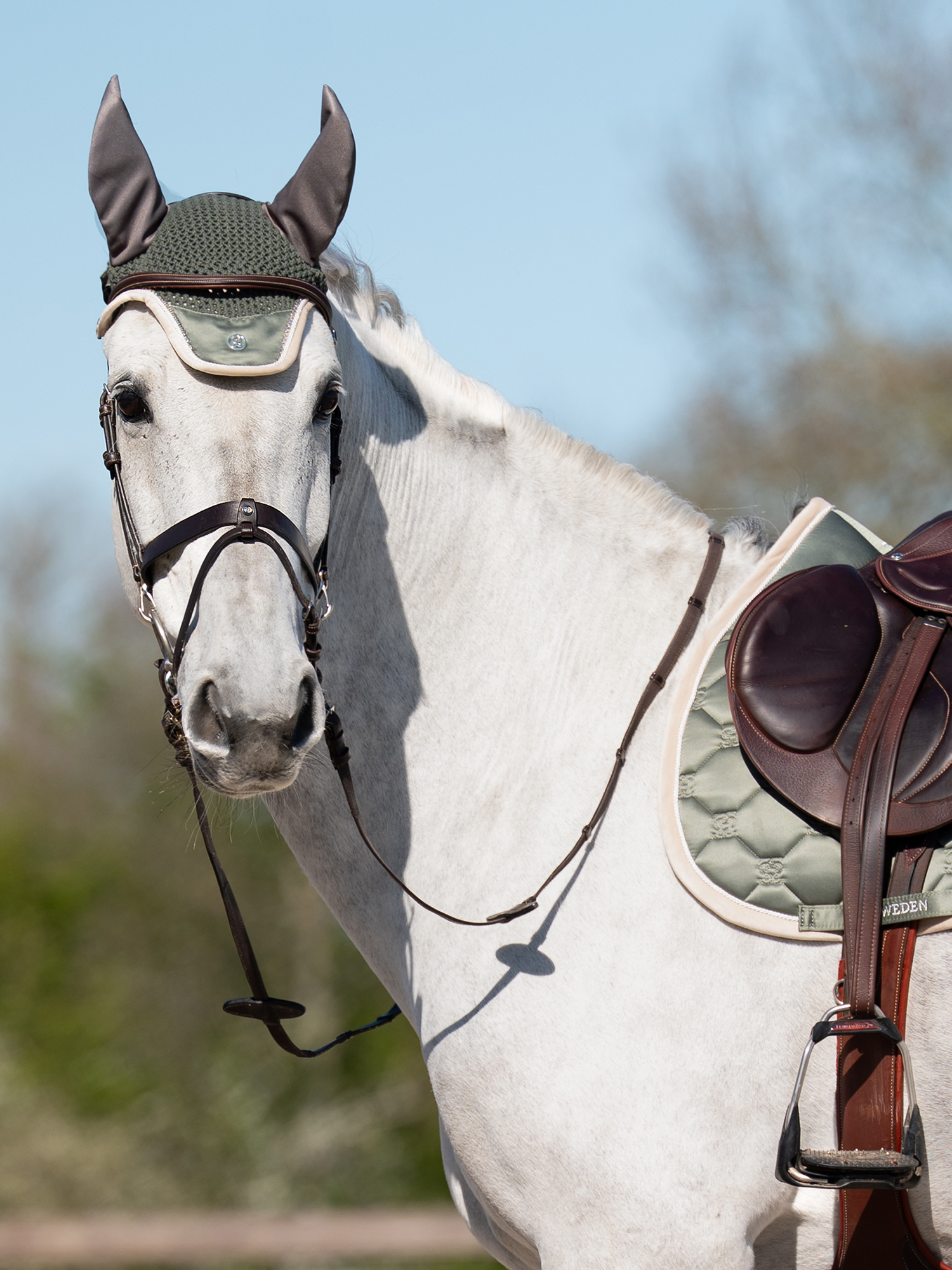 Vintage Monogram Ear Bonnet
