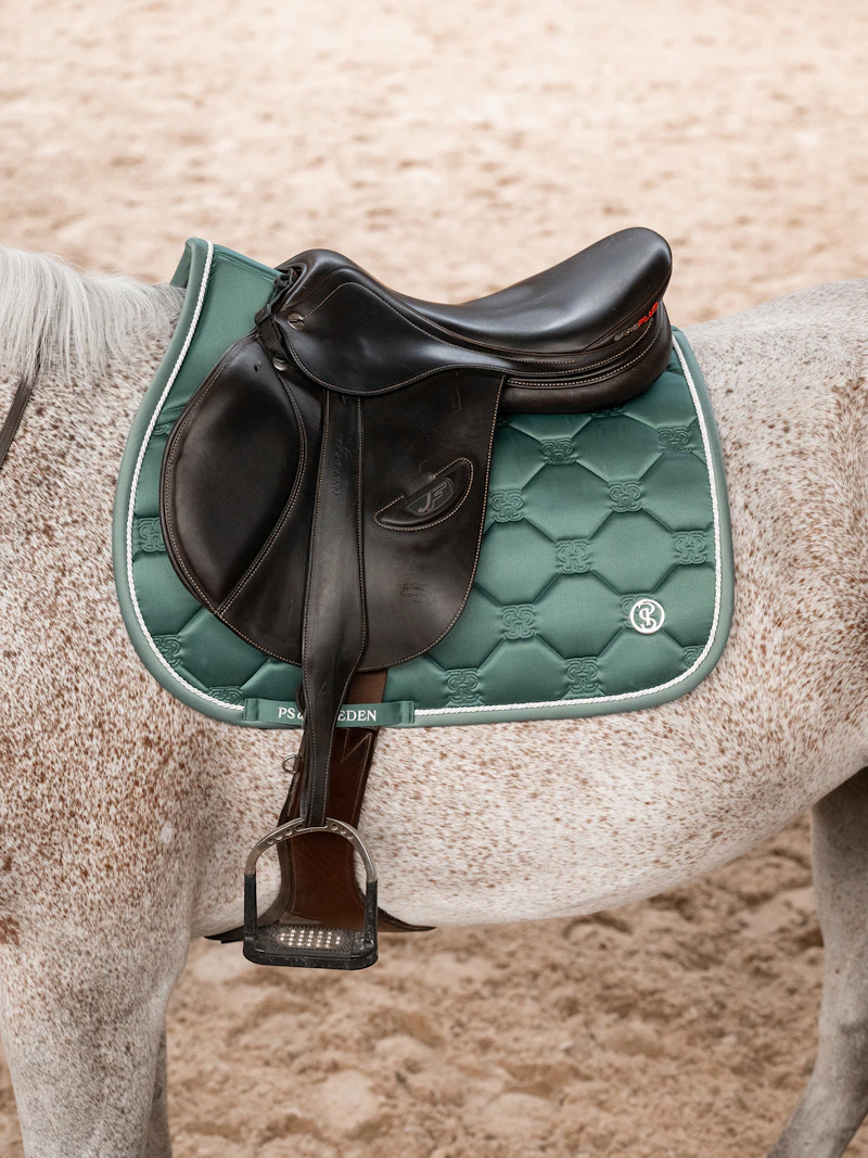 BOSS - Tapis de selle d’équitation spécial saut d’obstacle avec rayures BOSS - Tapis de selle d’équitation spécial saut d’obstacle avec rayures