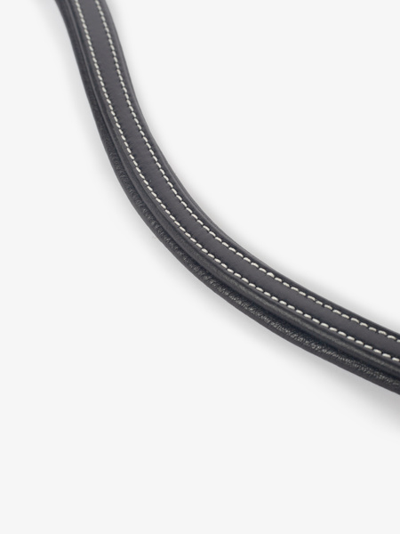 Browband U-Shape White Stitching Silver