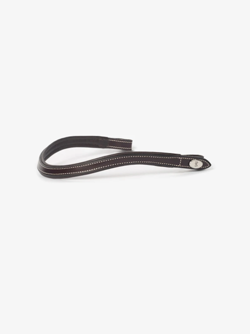 Browband U-Shape White Stitching Silver Browband U-Shape White Stitching Silver