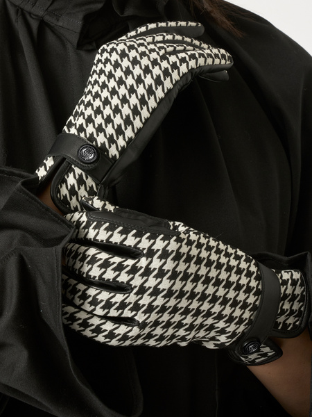 Hannah Houndstooth Riding Gloves