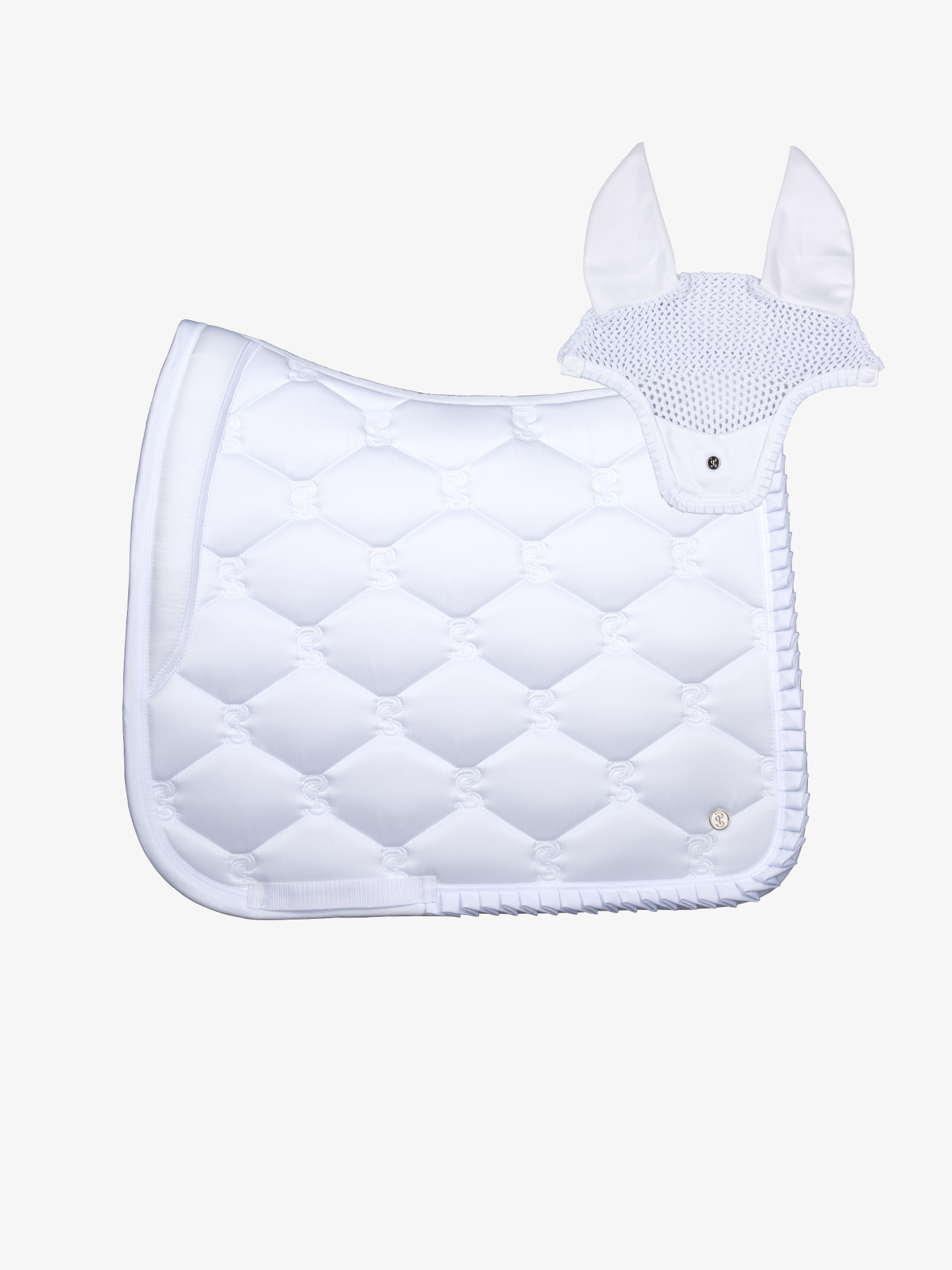 Saddle Pad Dressage Ruffle + Ear Bonnet