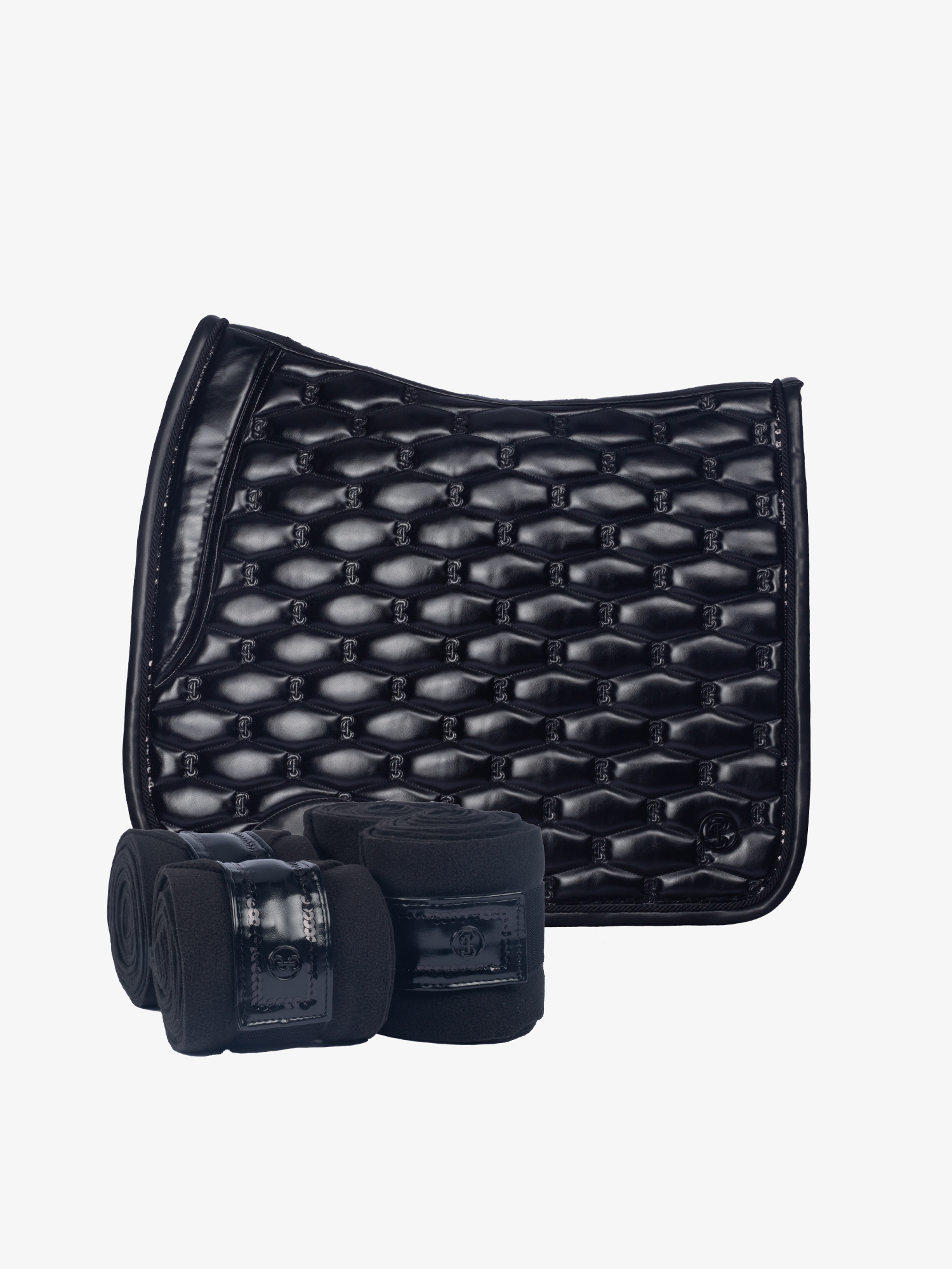 Dazzling Dressage Saddle Pad + Ear Bonnet Set • PS of Sweden