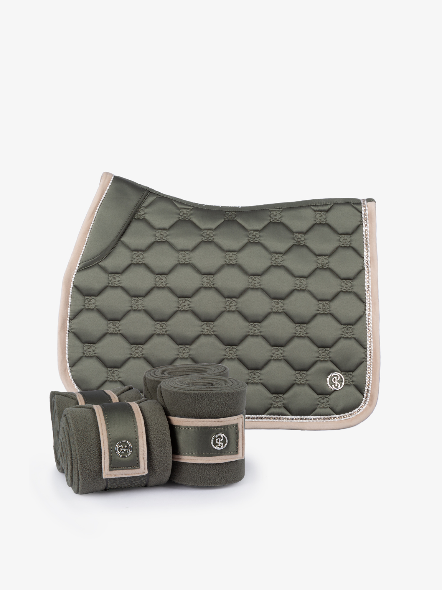 Vintage Monogram Saddle Pad Jump + Polos Set