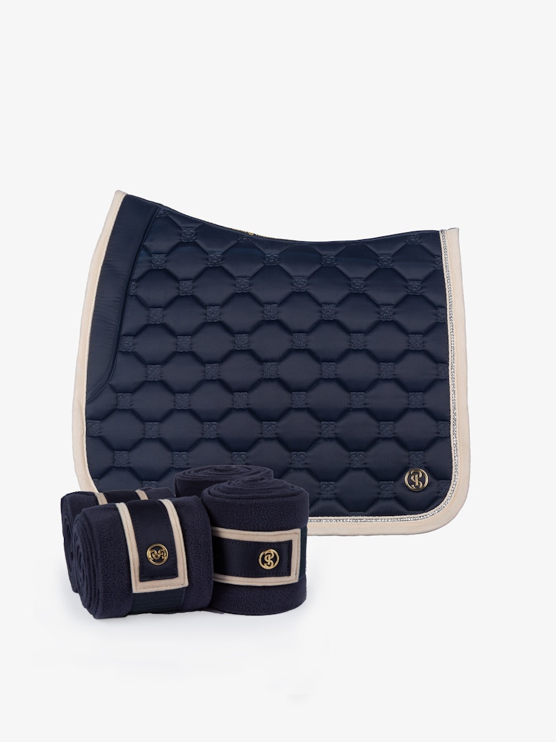 Vintage Monogram Saddle Pad Dressage + Polos Set Vintage Monogram Saddle Pad Dressage + Polos Set