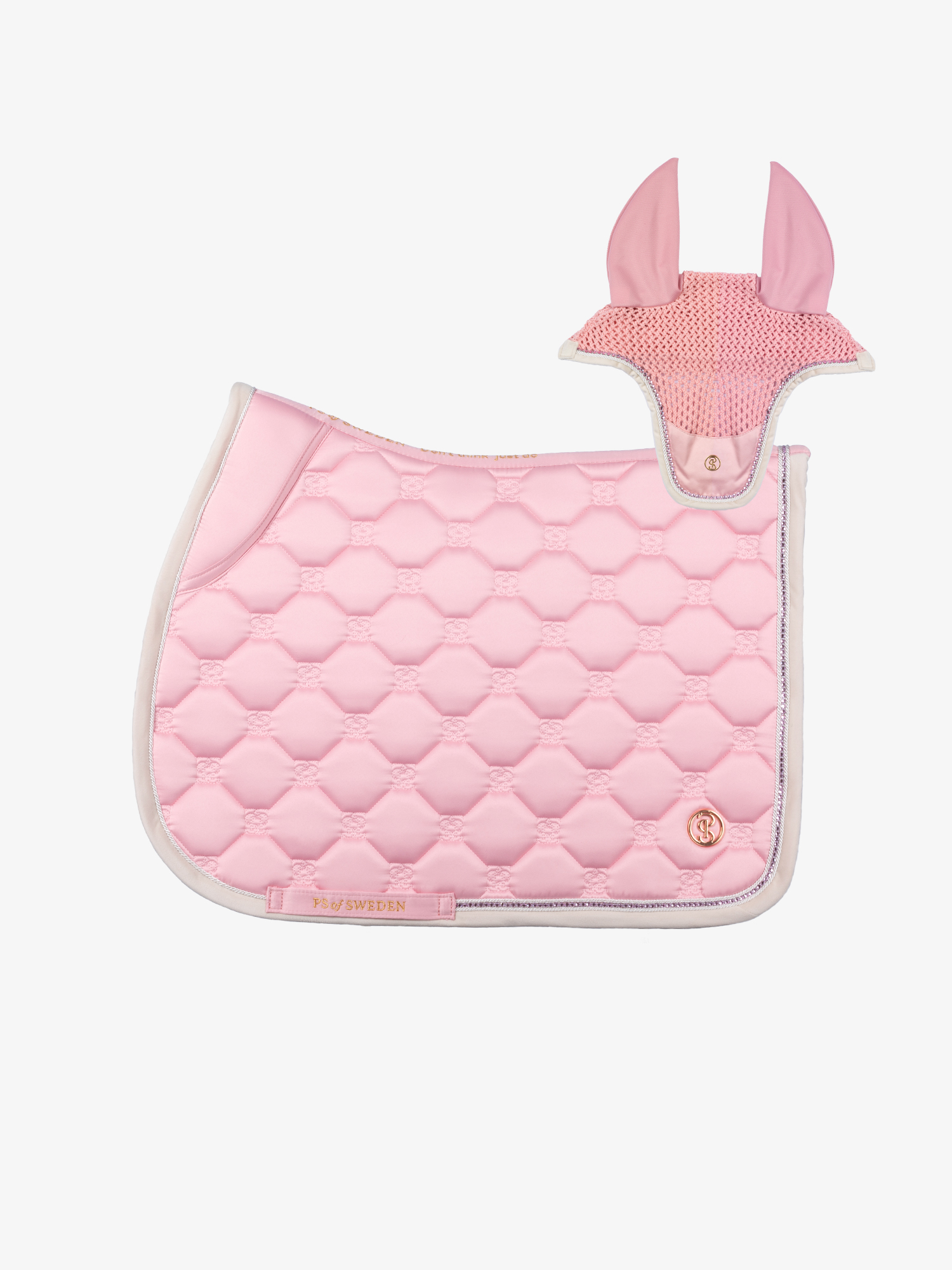 Vintage Monogram Saddle Pad Jump + Ear Bonnet Set