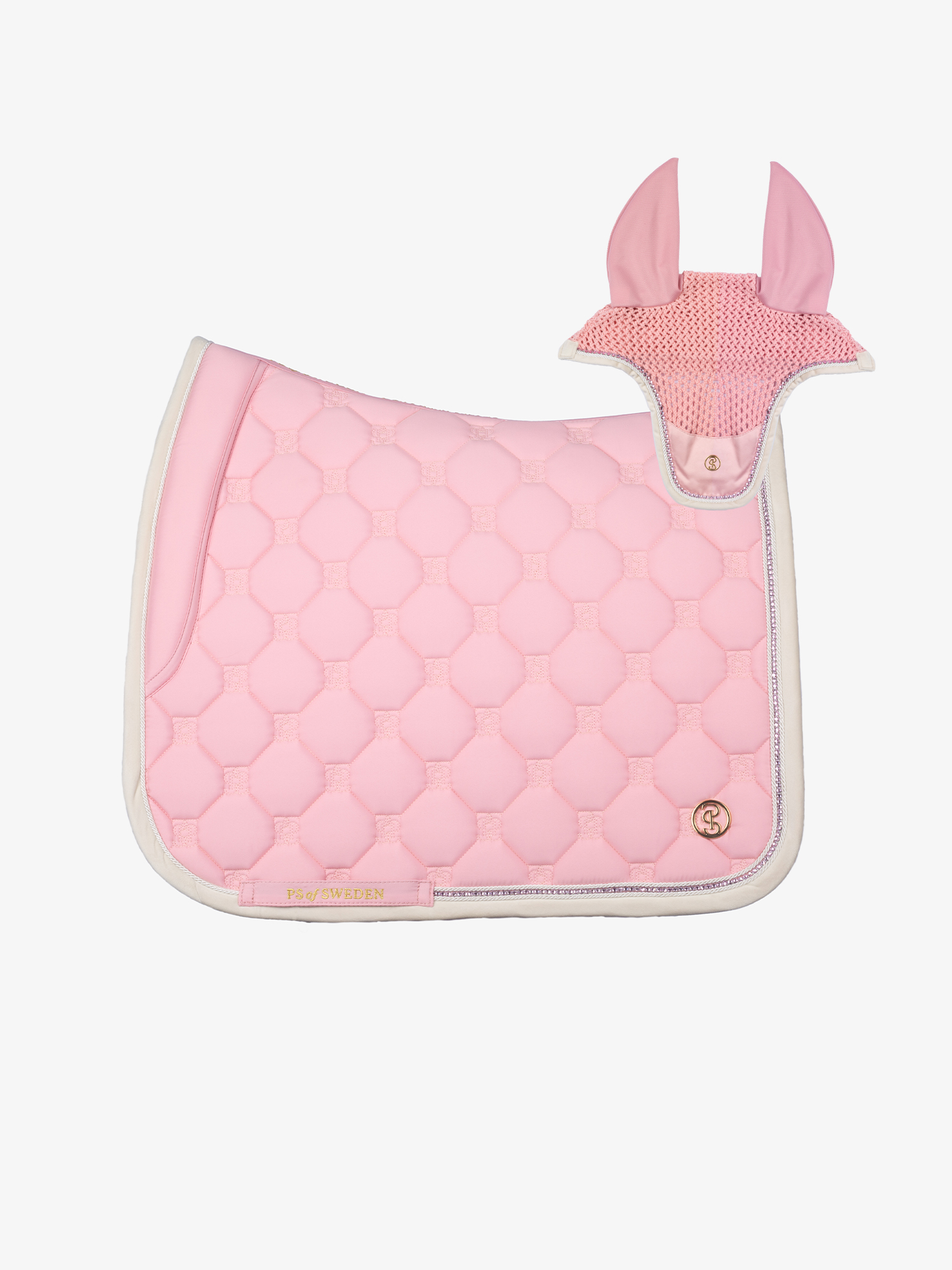 Vintage Monogram Dressurschabracke + Fliegenhaube Set