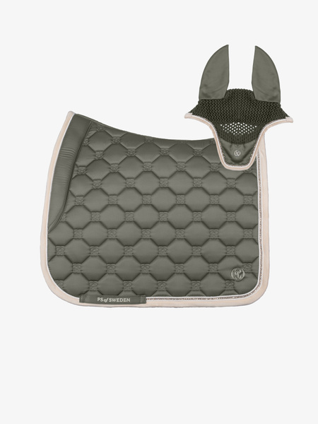 Vintage Monogram Saddle Pad Dressage + Ear Bonnet Set