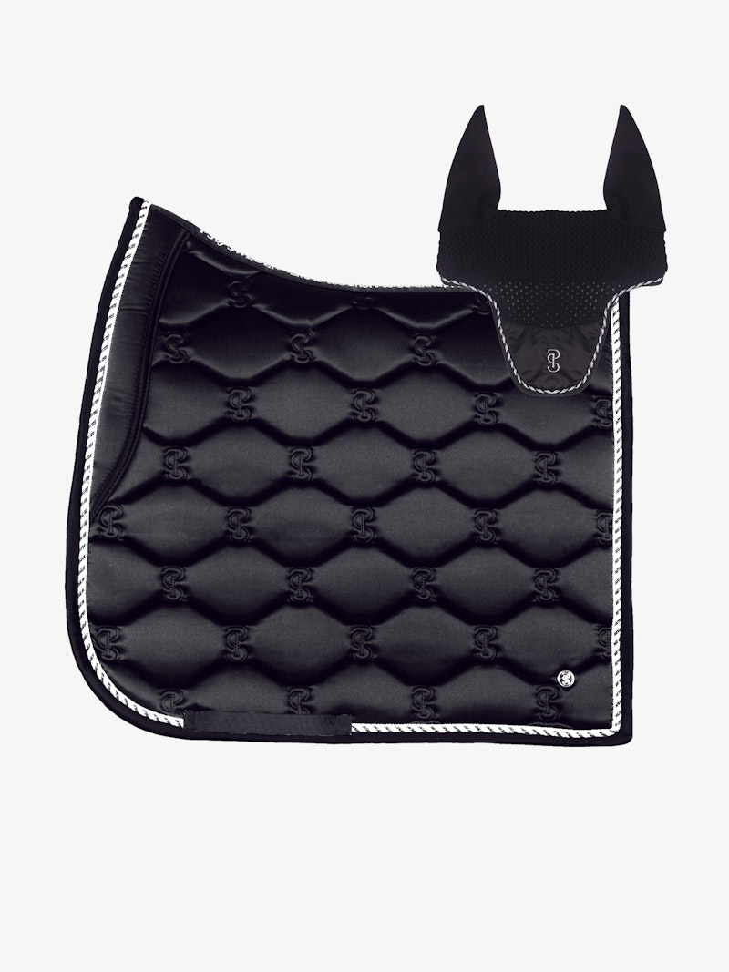 Saddle Pad Dressage Signature + Ear Bonnet Set Saddle Pad Dressage Signature + Ear Bonnet Set